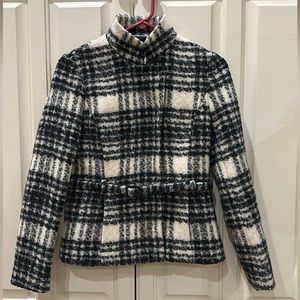 100% Italian Wool Banana Republic Coat Plaid PXS